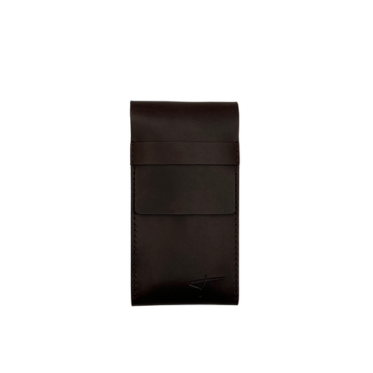 Premium Leather Watch Pouch- Brown leather