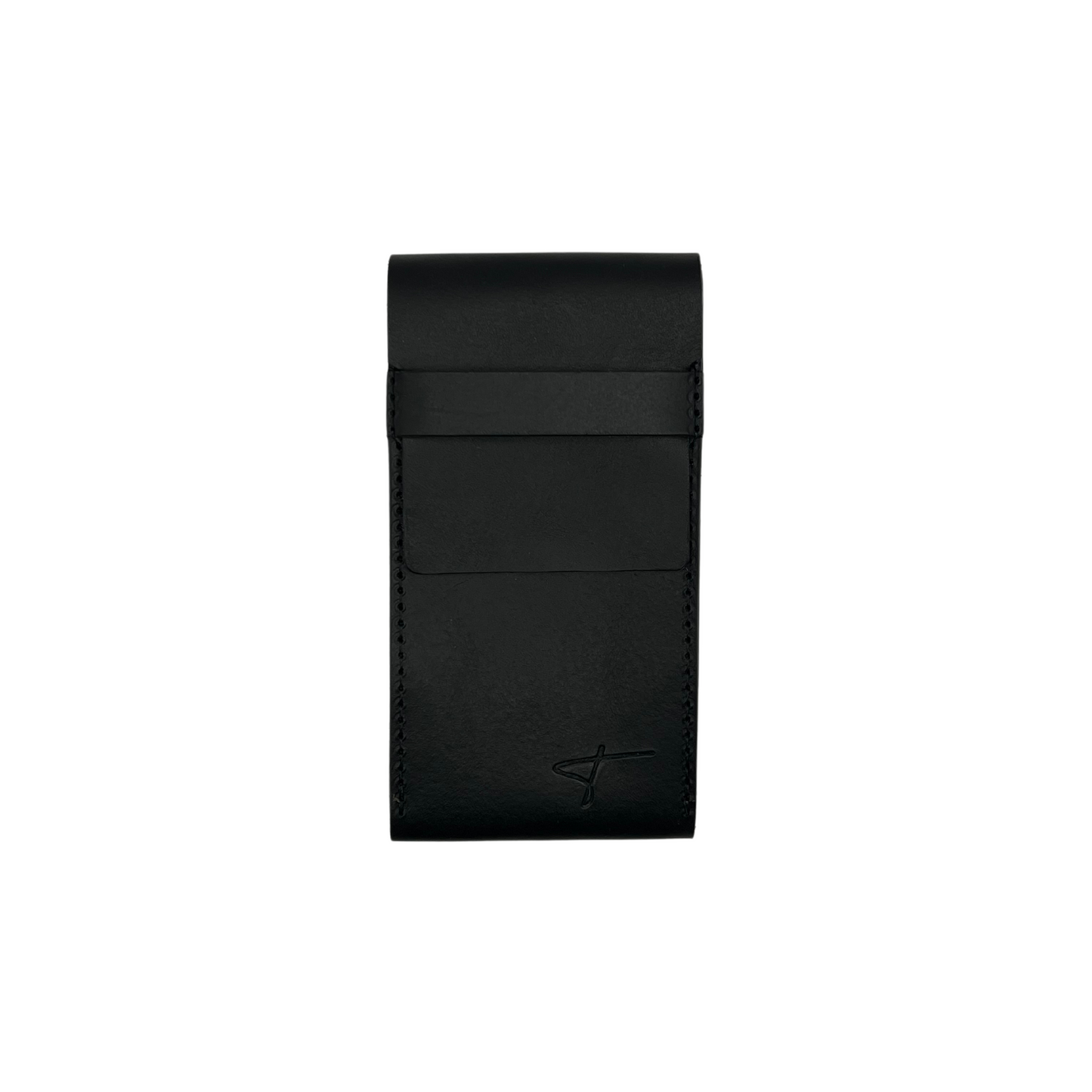 Premium Leather Watch Pouch-black leather