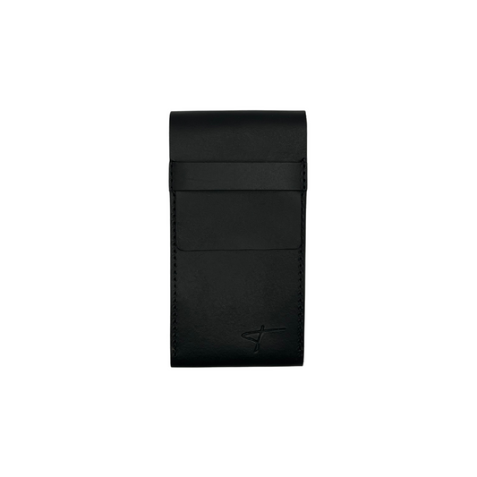 Premium Leather Watch Pouch-black leather